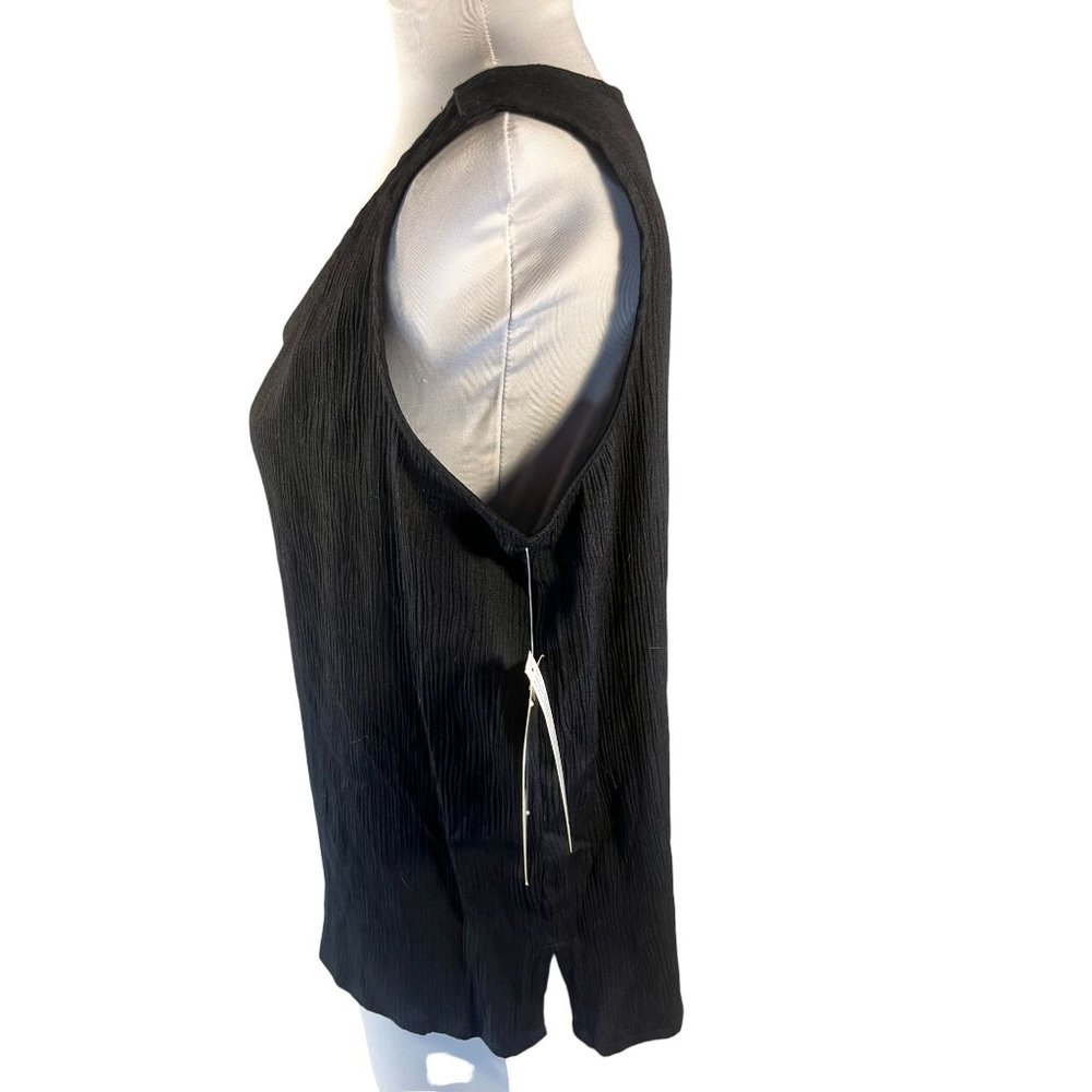 Jaclyn Smith Classic Black Tank Women Size Medium - Picture 2 of 4